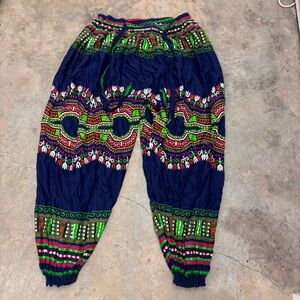 Harem Garden Dashiki Harem Pants Womens 3XL Plus Size Rayon Boho Yoga Hippie